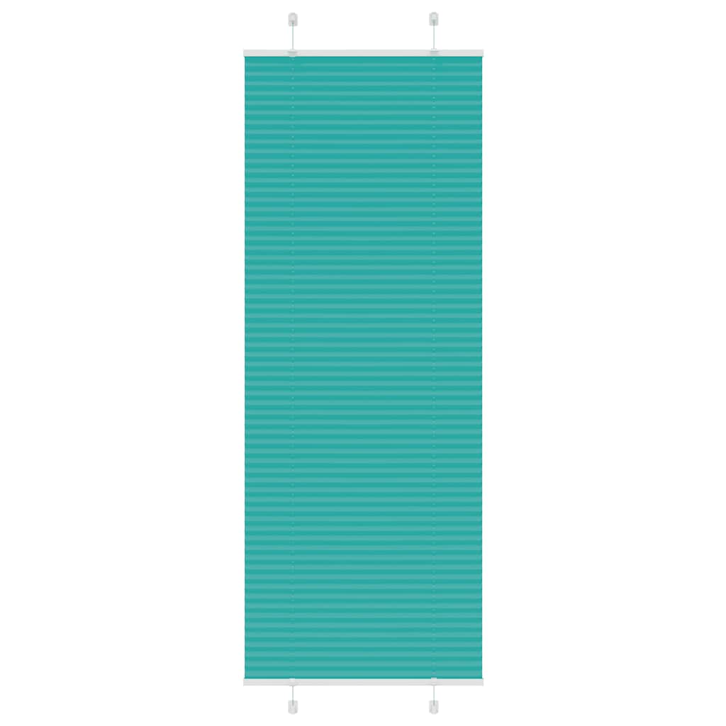 Vidaxl plissé rolgordijn 80x200 cm stofbreedte 79,4 cm petrol groen