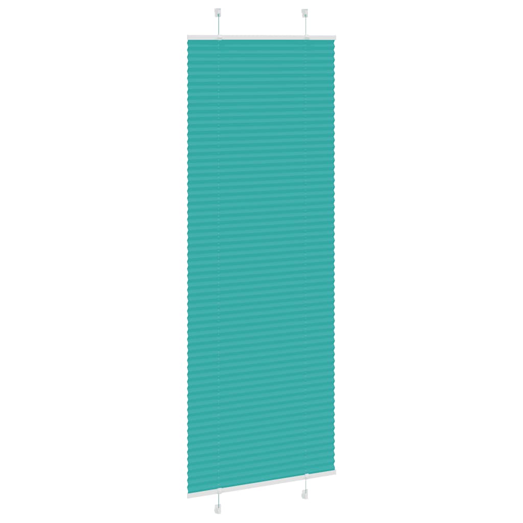 Vidaxl plissé rolgordijn 80x200 cm stofbreedte 79,4 cm petrol groen