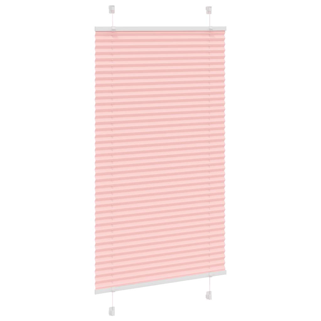 Vidaxl plissé rolgordijn 80x100 cm stofbreedte 79,4 cm polyester roze