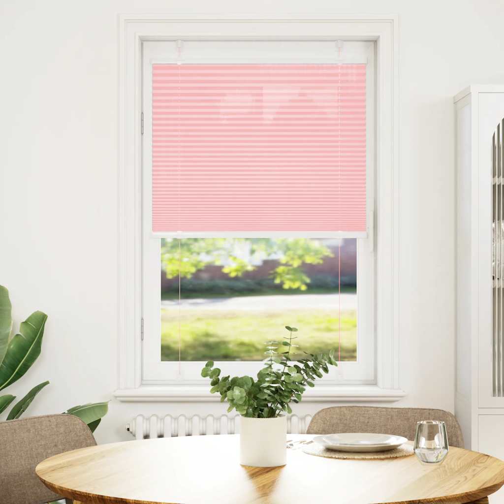 Vidaxl plissé rolgordijn 75x150 cm stofbreedte 74,4 cm polyester roze
