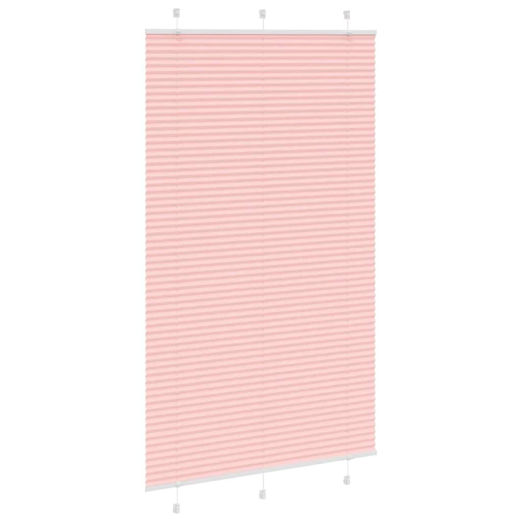 Vidaxl plissé rolgordijn 120x200cm stofbreedte 119,4cm polyester roze