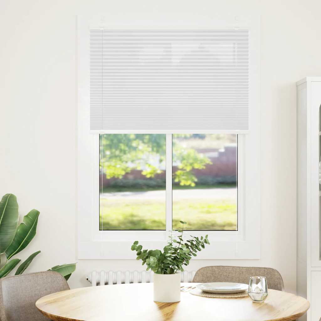 Vidaxl plissé rolgordijn 90x100 cm stofbreedte 89,4 cm polyester wit