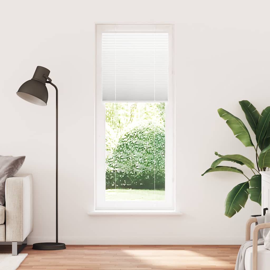Vidaxl plissé rolgordijn 75x200 cm stofbreedte 74,4 cm polyester wit