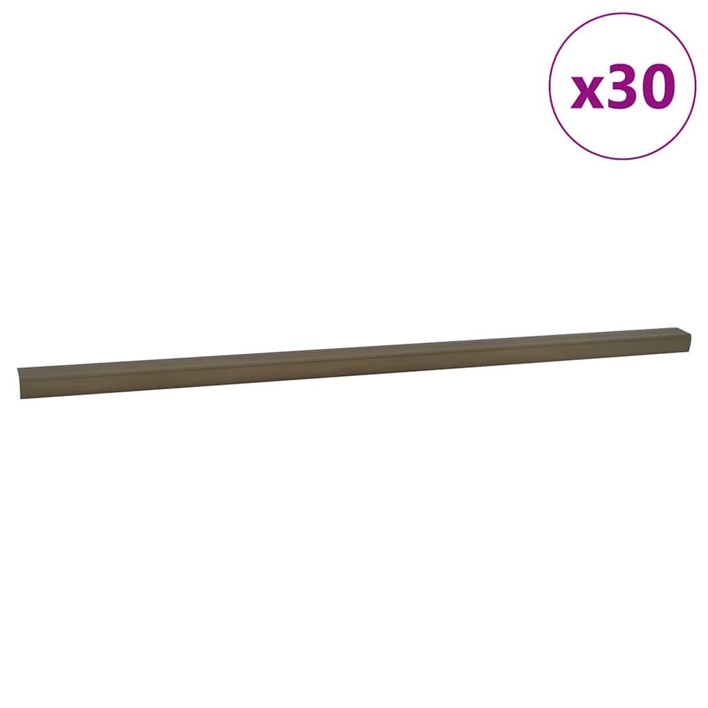 Vidaxl trapprofielen 30 pcs bruin 67 x 3.5 x 3 cm aluminium