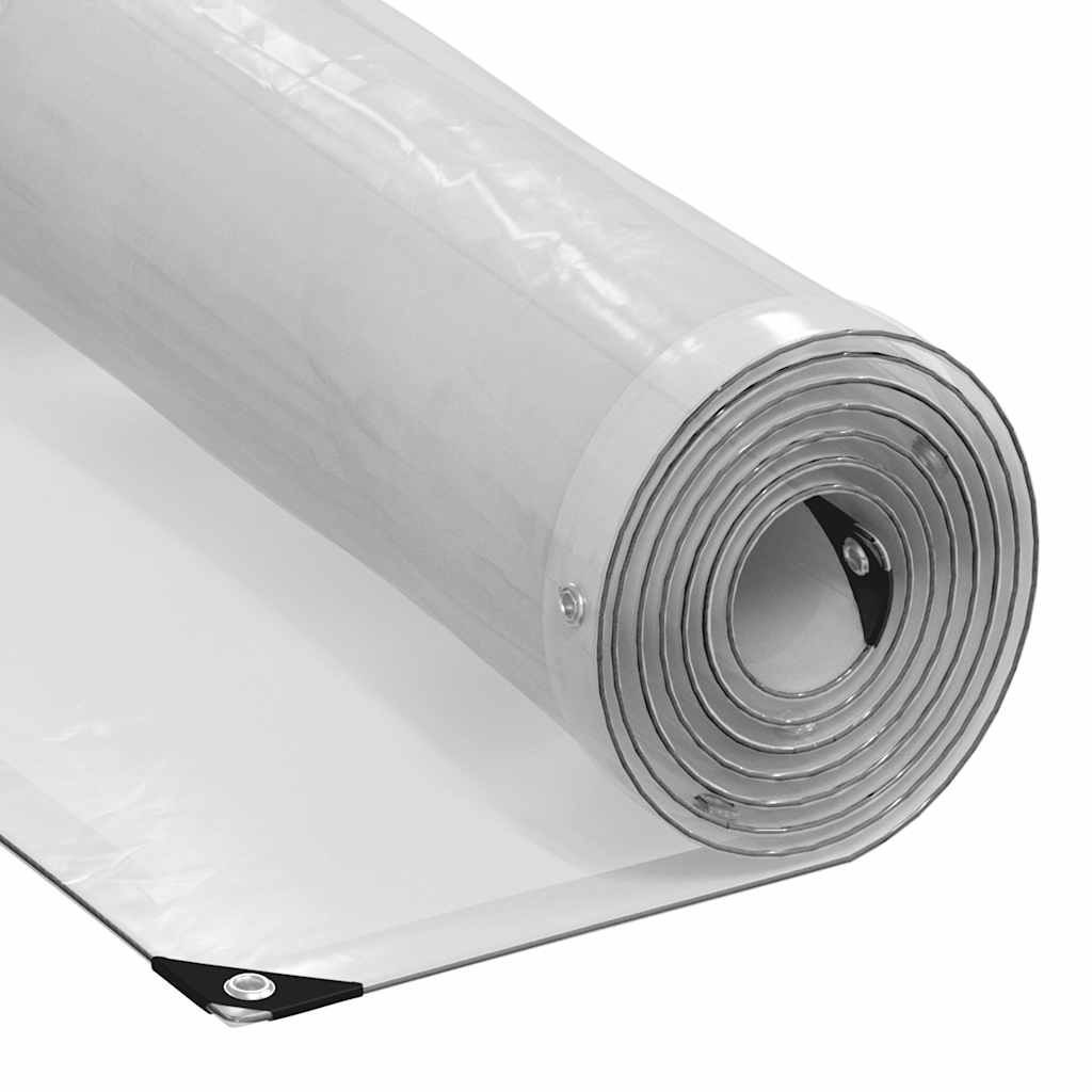 Vidaxl doorzichtig zeildoek met zeilringen 1x12 m polyethyleen