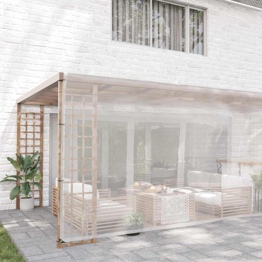 VidaXL Transparente Plane mit Ösen 6x6 m Polyethylen