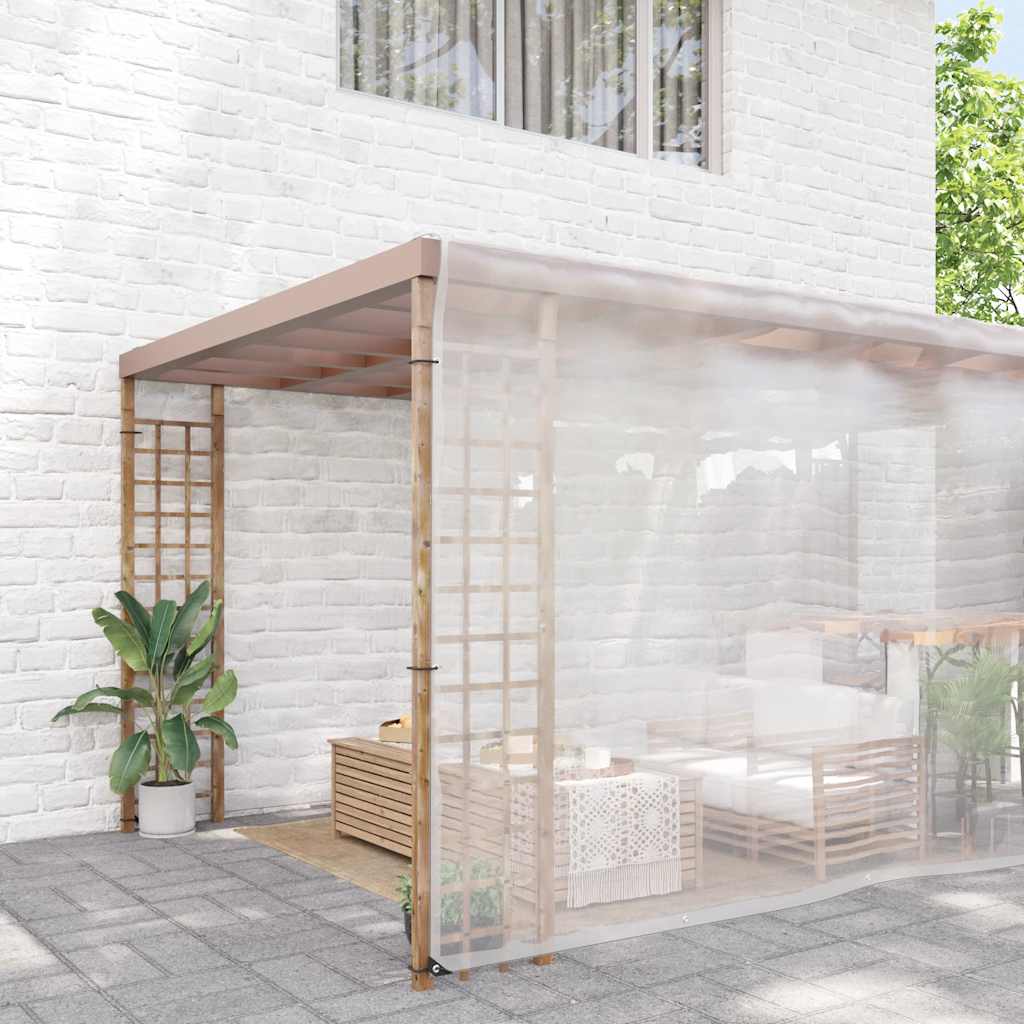Vidaxl transparente Planen mit Segelringen 8x8 m aus Polyethylen