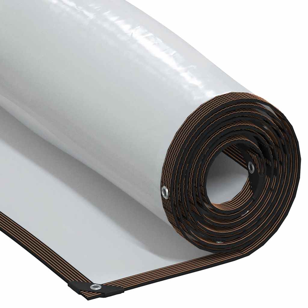 Vidaxl doorzichtig zeildoek met zeilringen 2x12 m polyethyleen