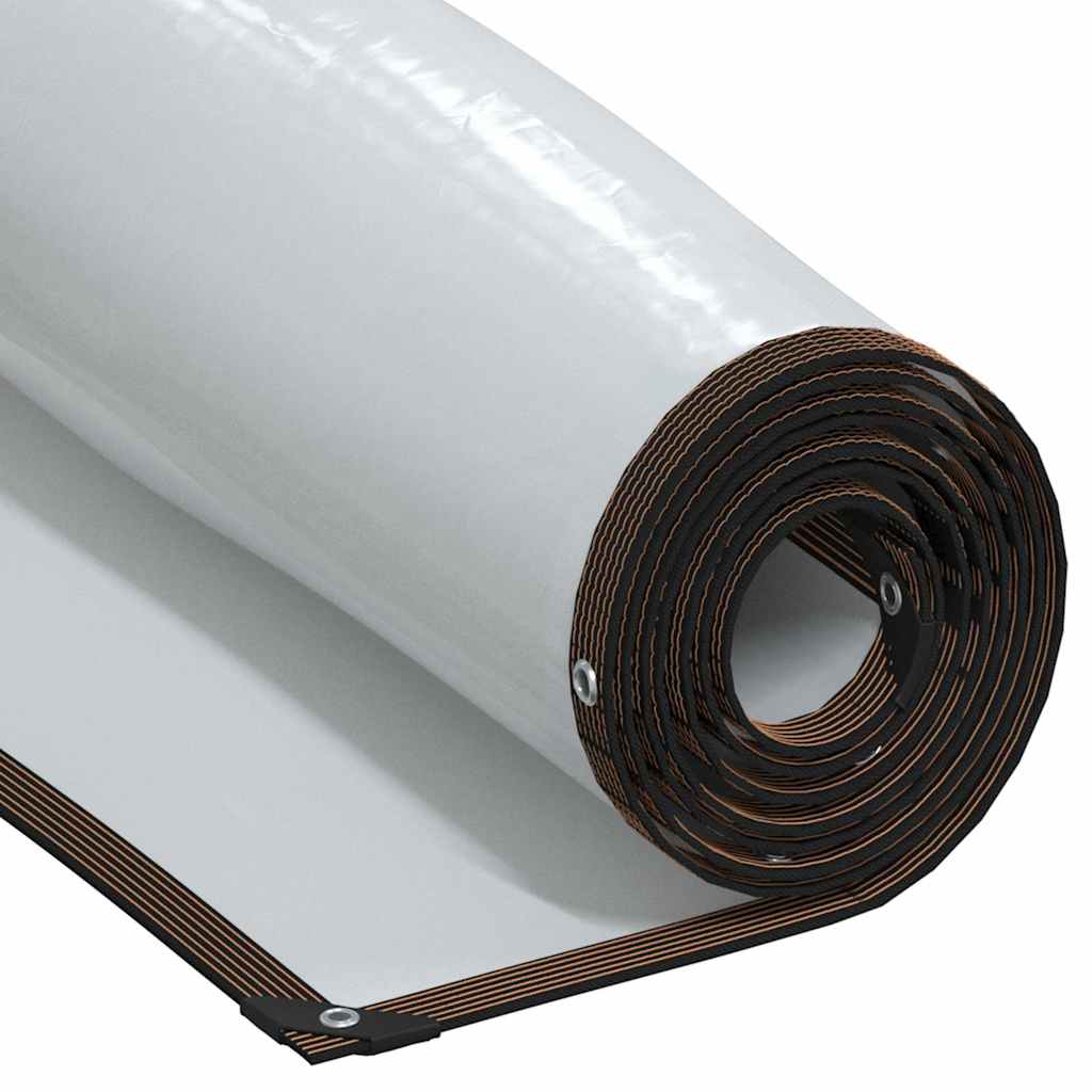 Vidaxl doorzichtig zeildoek met zeilringen 6x12 m polyethyleen