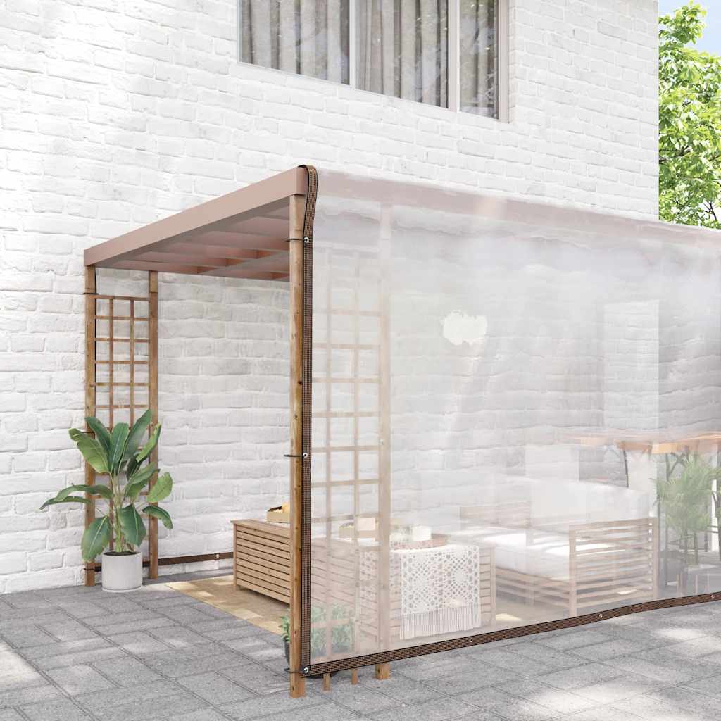 Vidaxl transparente Planen mit Segelringen 8x8 m aus Polyethylen