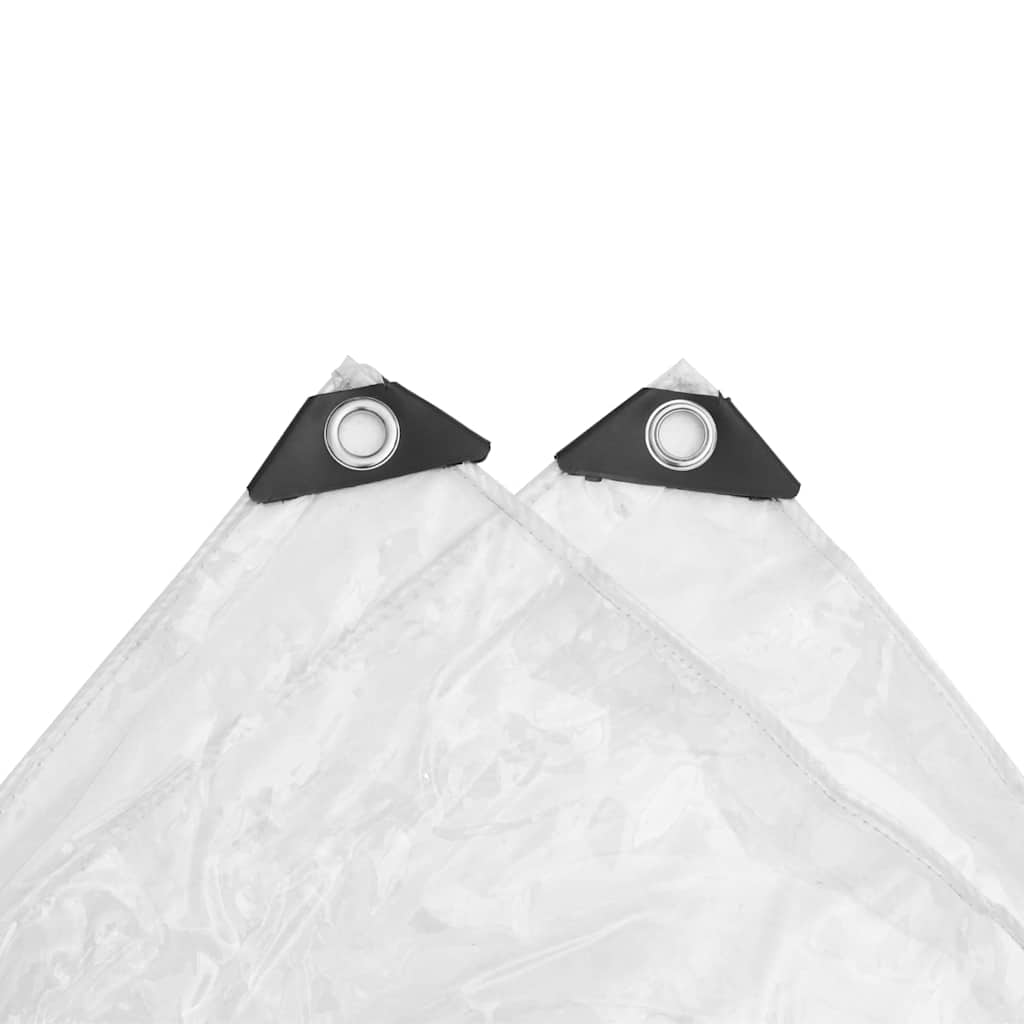 Vidaxl doorzichtig zeildoek met zeilringen 4x5 m pvc