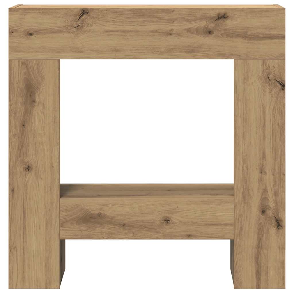 Vidaxl haardombouw 81x18x82 cm bewerkt hout artisanaal eikenkleurig