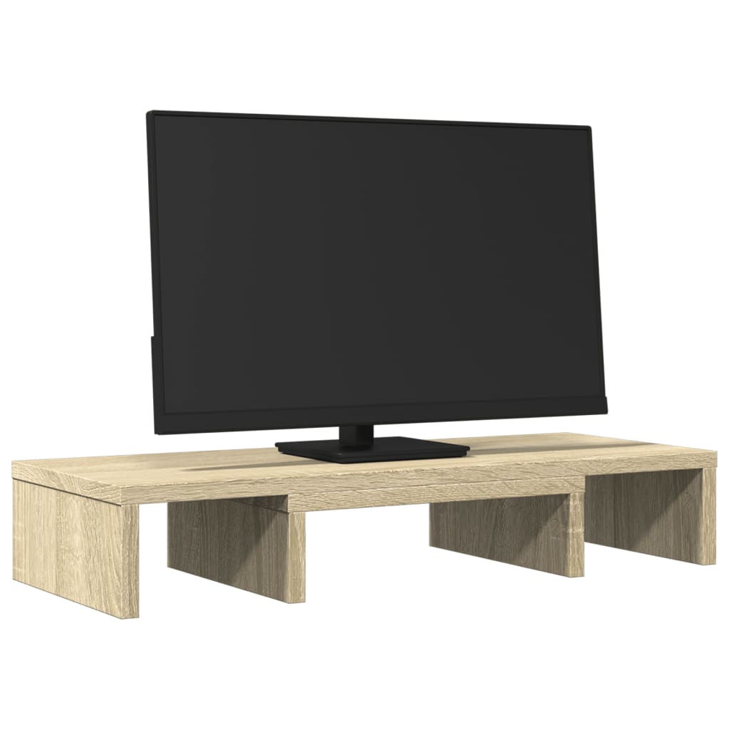 VidaXL Monitorständer, verstellbar, 60 x 24 x 10,5 cm, Sonoma-Eiche