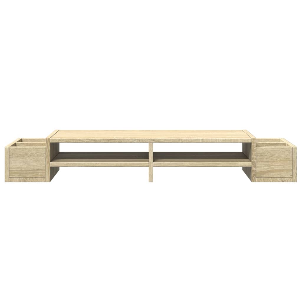 Vidaxl monitorstandaard opbergruimte 100x27x15 cm hout sonoma eiken