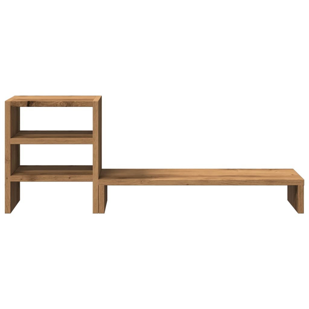 Vidaxl monitorstandaard met bureau-organizer hout artisanaal eiken