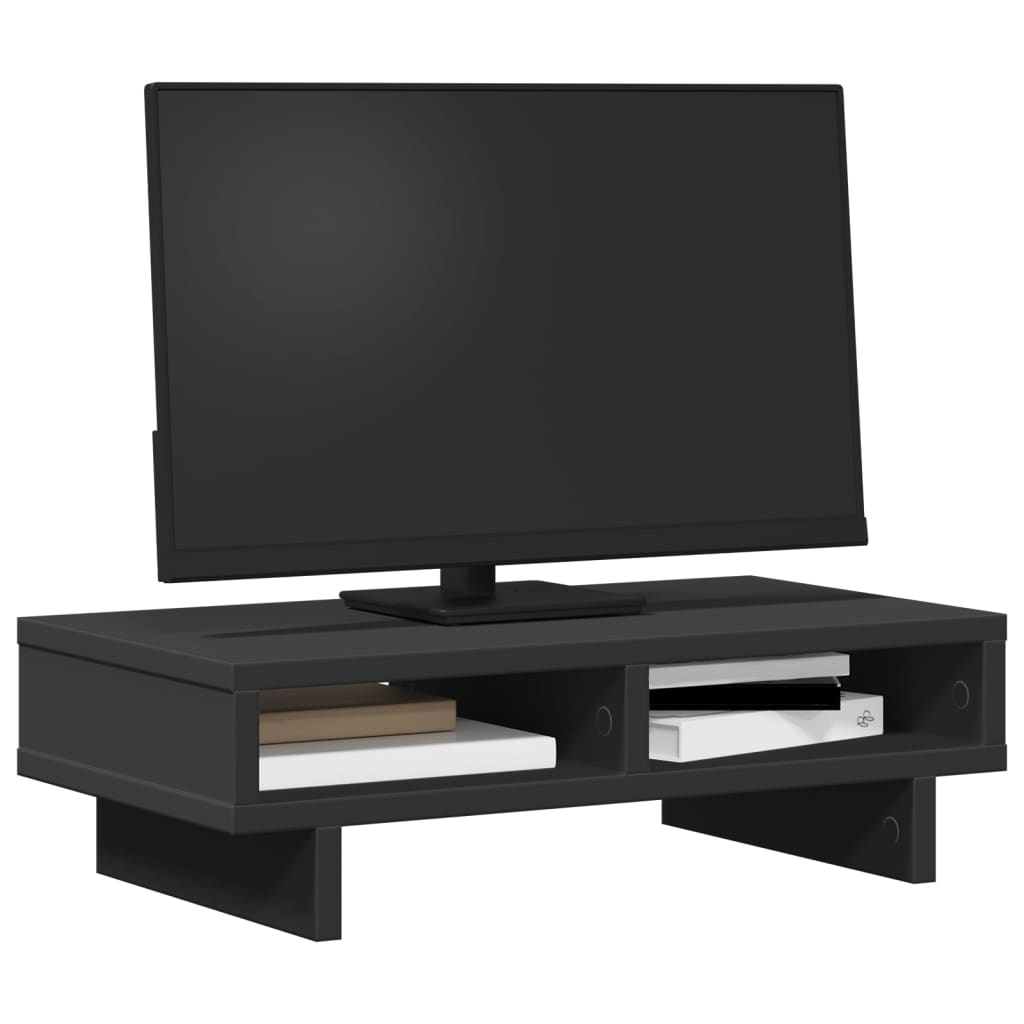 VidaXL Monitorständer 50x27x15 cm, Holzwerkstoff, Schwarz