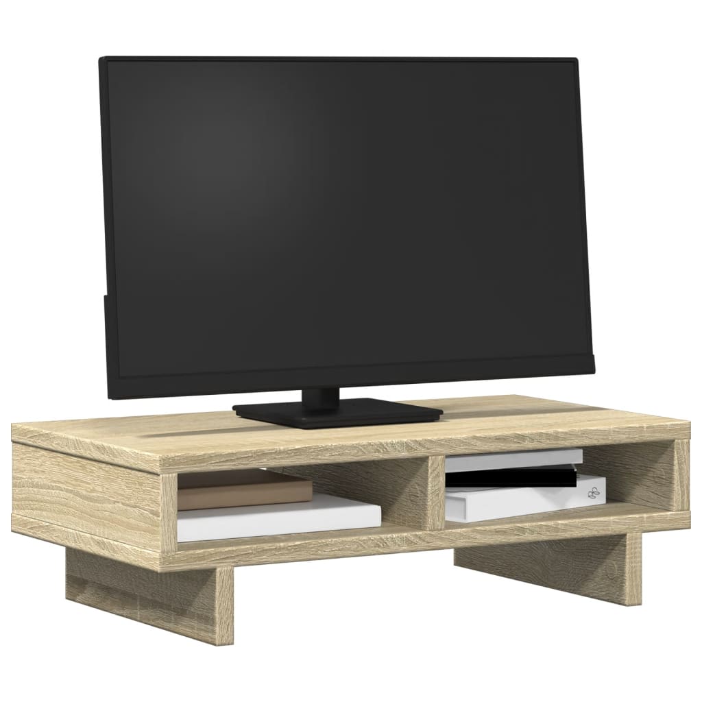 VidaXL Monitorständer 50x27x15 cm, verarbeitetes Holz, Farbe Sonoma-Eiche