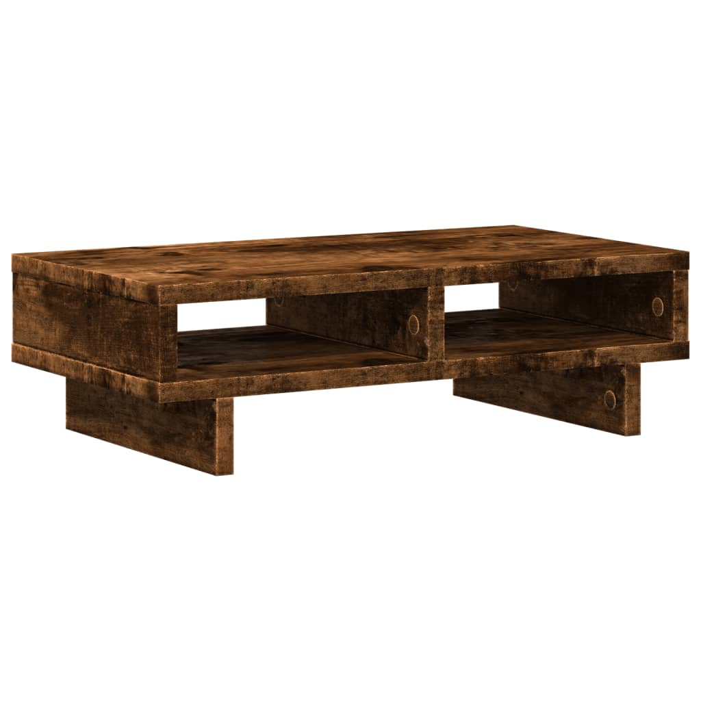 VidaXL Monitorständer 50x27x15 cm, verarbeitetes Holz, Farbe: Geräucherte Eiche