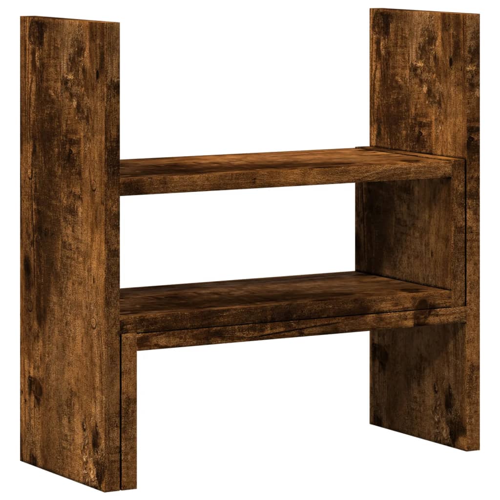 VidaXL Schreibtisch-Organizer 40x17x41 cm, Holzwerkstoff, Farbe: Geräucherte Eiche