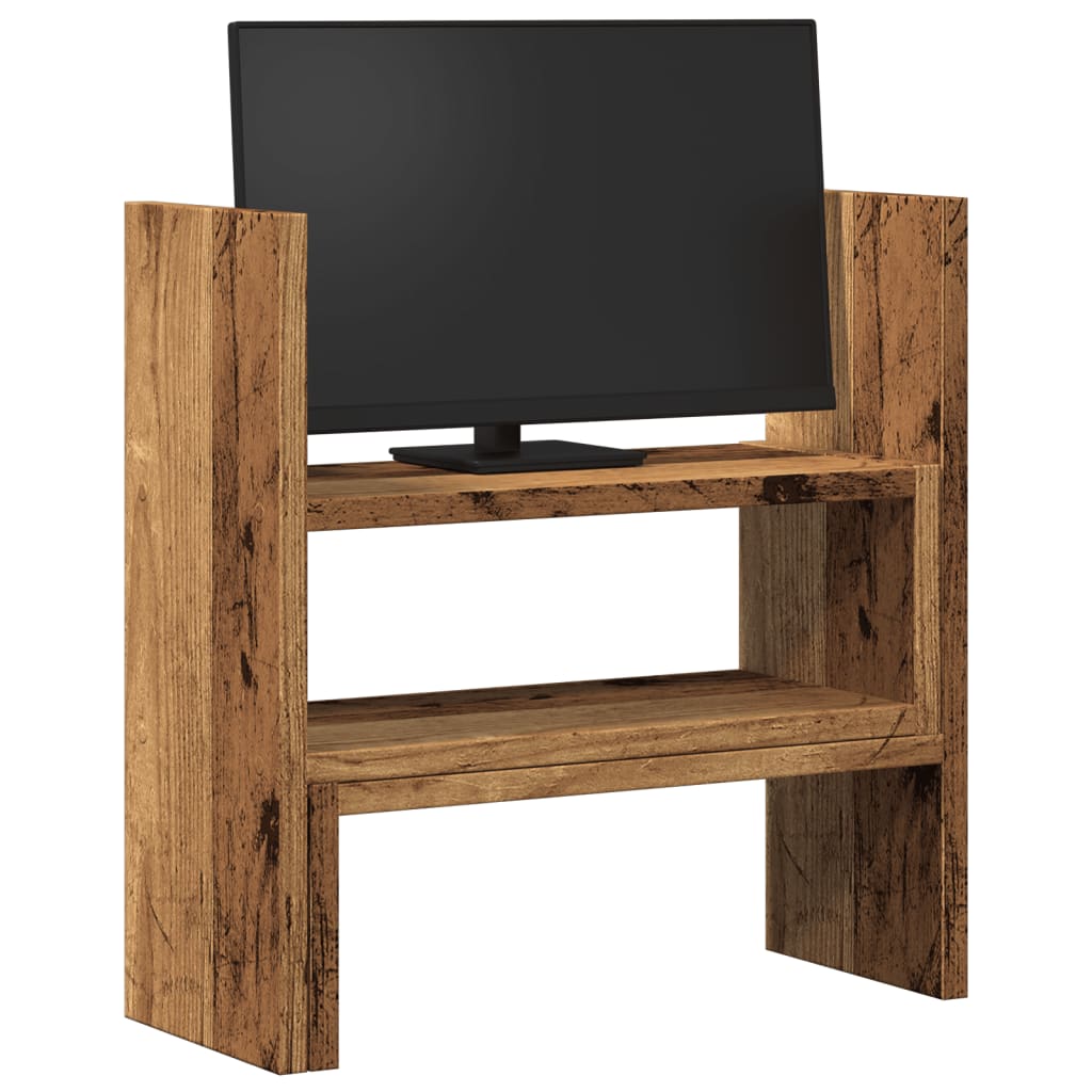 VidaXL Schreibtisch-Organizer 40x17x41 cm, Holzoptik, Farbe Antikholz