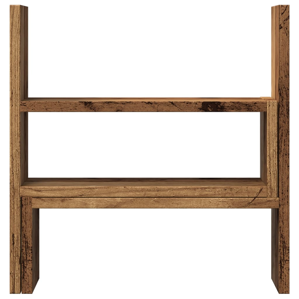 Vidaxl bureau organiser 40x17x41 cm bewerkt hout oud houtkleurig