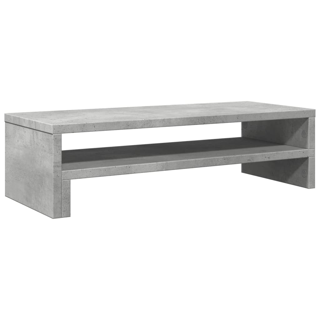 VidaXL Monitorständer 54 x 22 x 15 cm, Holzoptik, Betongrau