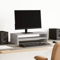 VidaXL Monitorständer 54 x 22 x 15 cm, Holzoptik, Betongrau