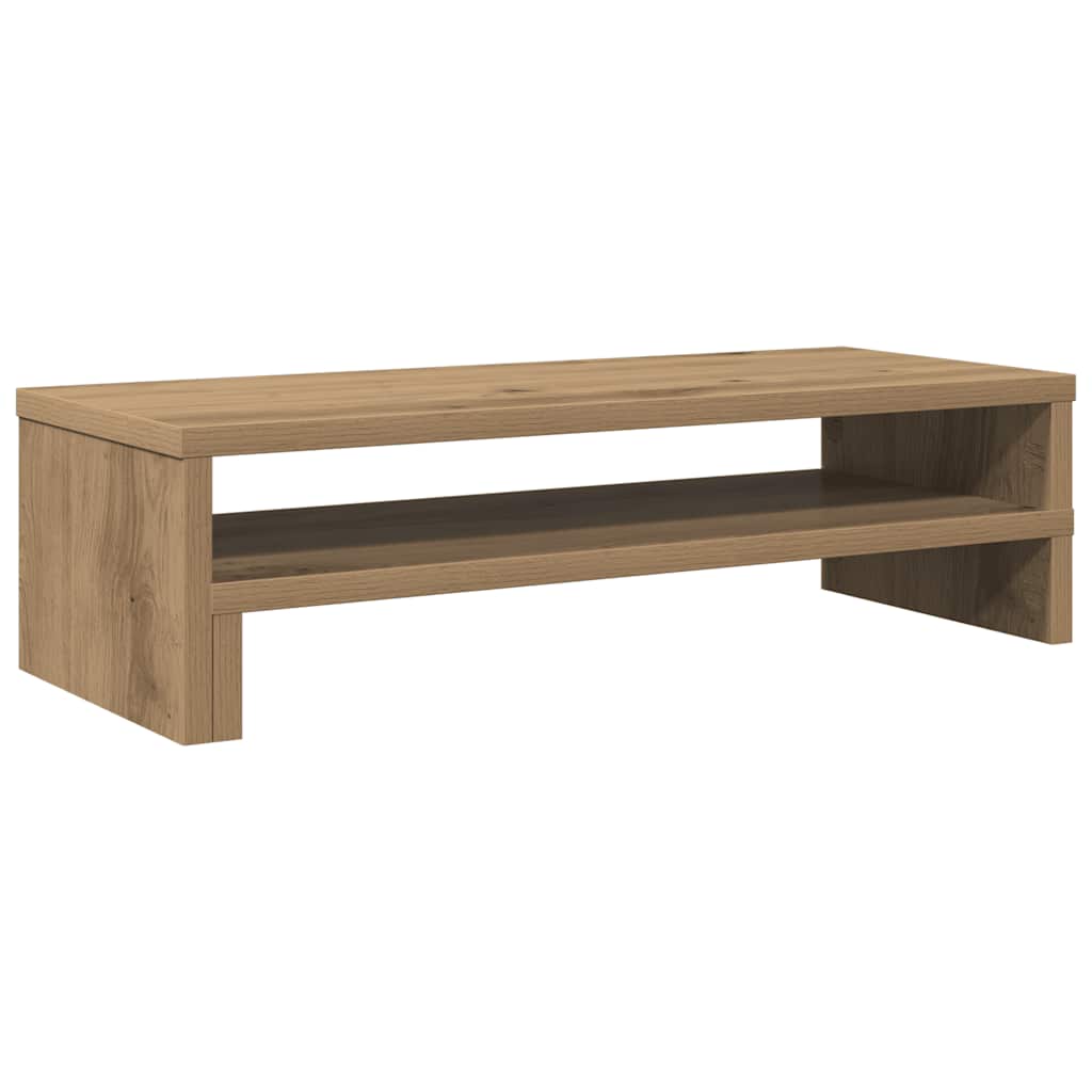 Vidaxl monitorstandaard 54x22x15 cm bewerkt hout artisanaal eikenkleur