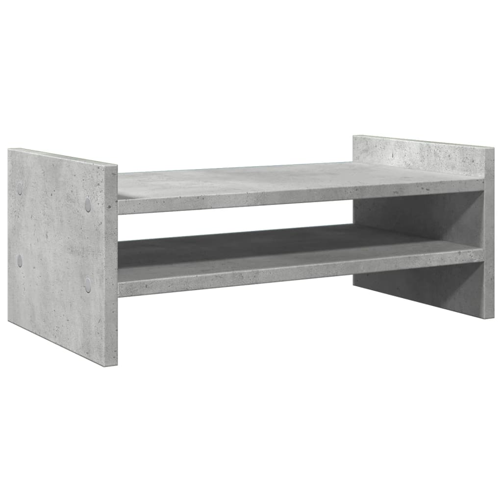 VidaXL Monitorständer 50x27x20 cm, Holzoptik, Betongrau