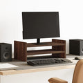 VidaXL Monitorständer 50x27x20 cm, verarbeitetes Holz, braune Eiche