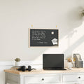 Vidaxl krijtbord met massief grenenhouten frame zwart 60x40 cm