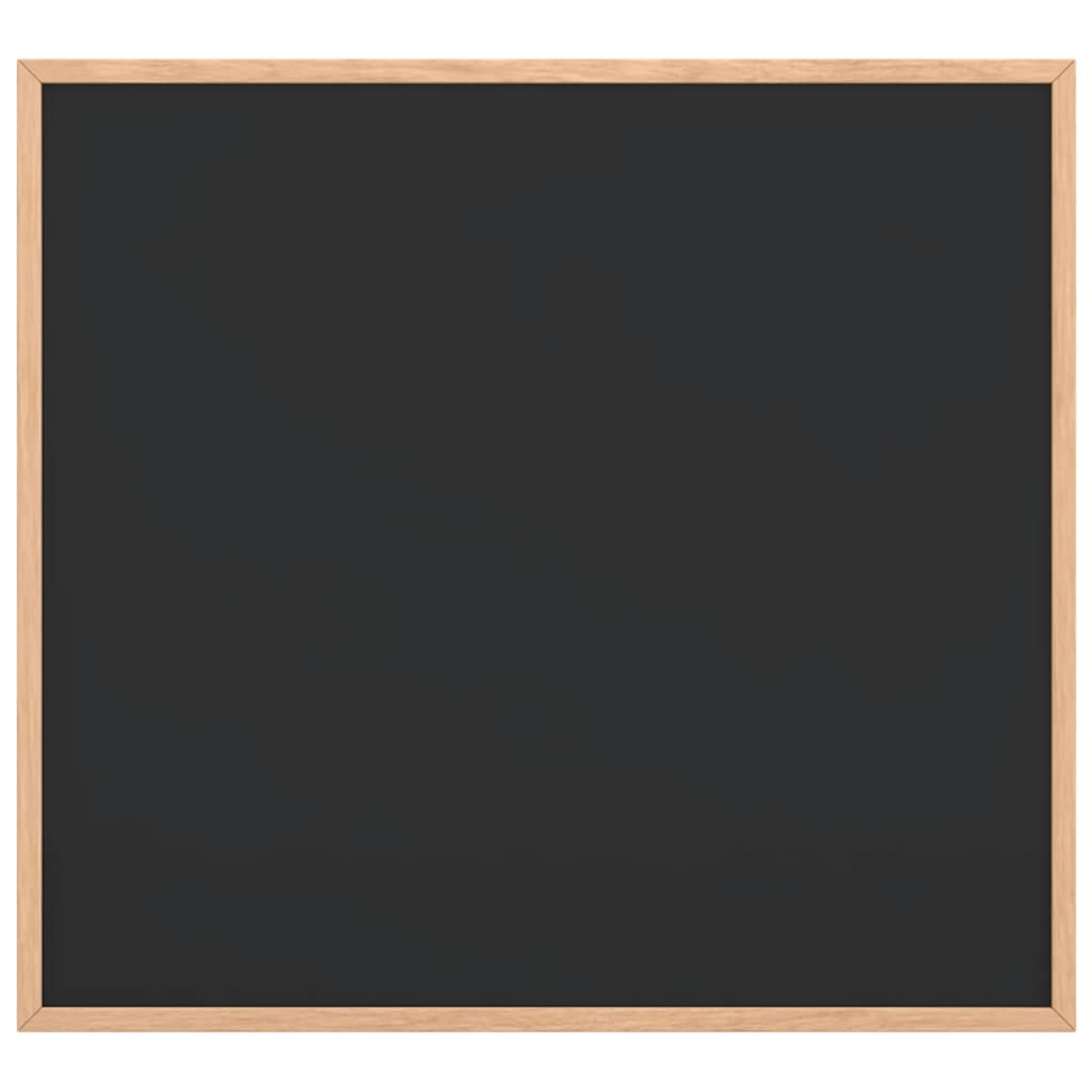 Vidaxl krijtbord met massief grenenhouten frame zwart 60x55 cm