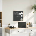 Vidaxl krijtbord met massief grenenhouten frame zwart 60x55 cm