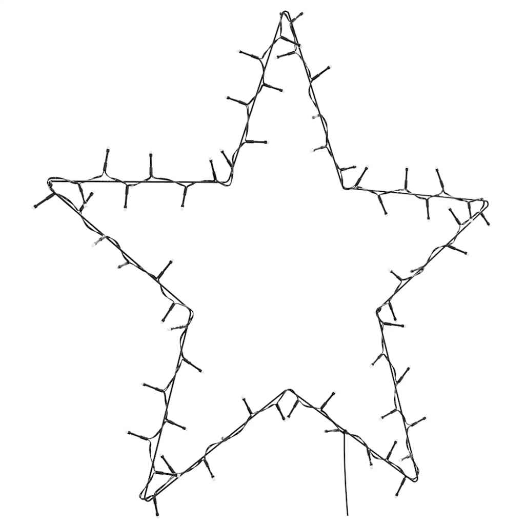 VidaXL Weihnachtslichterkette Sternensilhouette 80 LEDs warmweiß