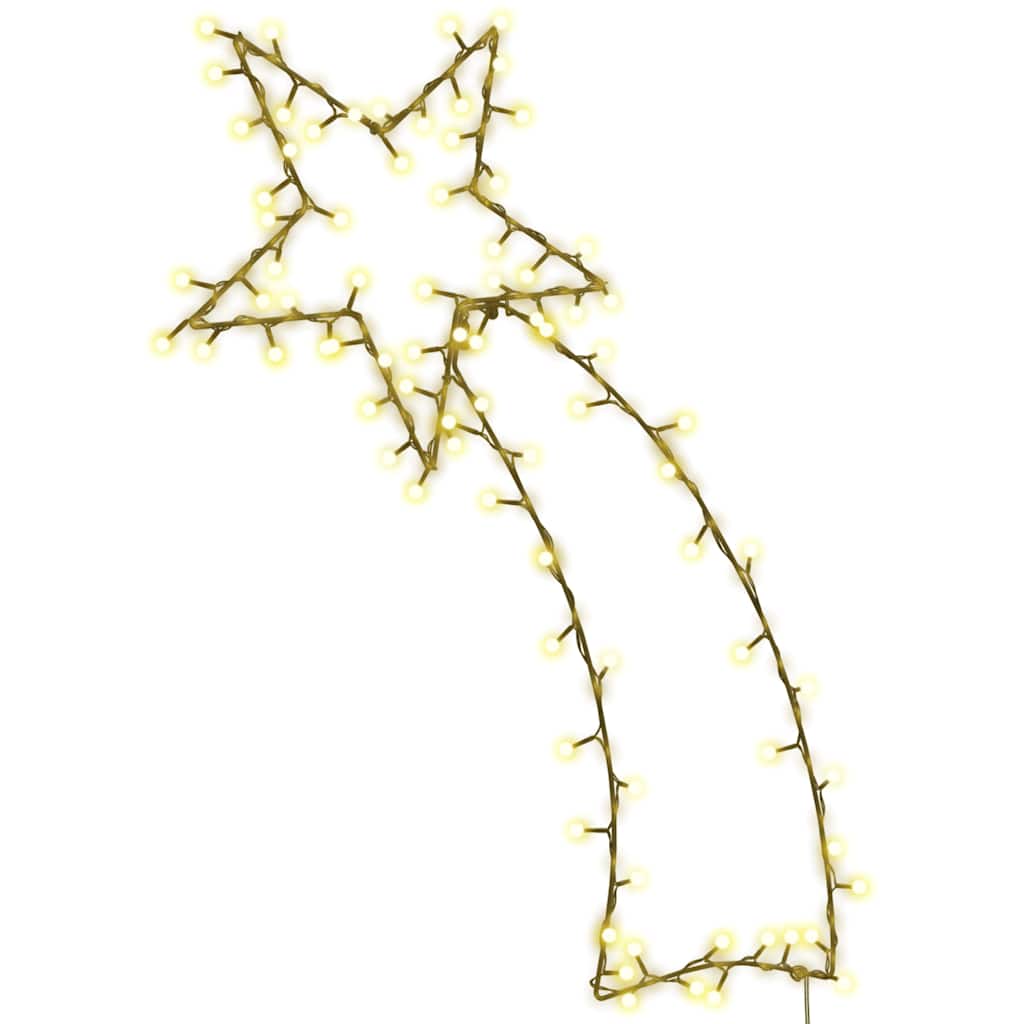 VidaXL Weihnachtslichterkette Sternschnuppen-Silhouette, 115 LEDs, warmweiß