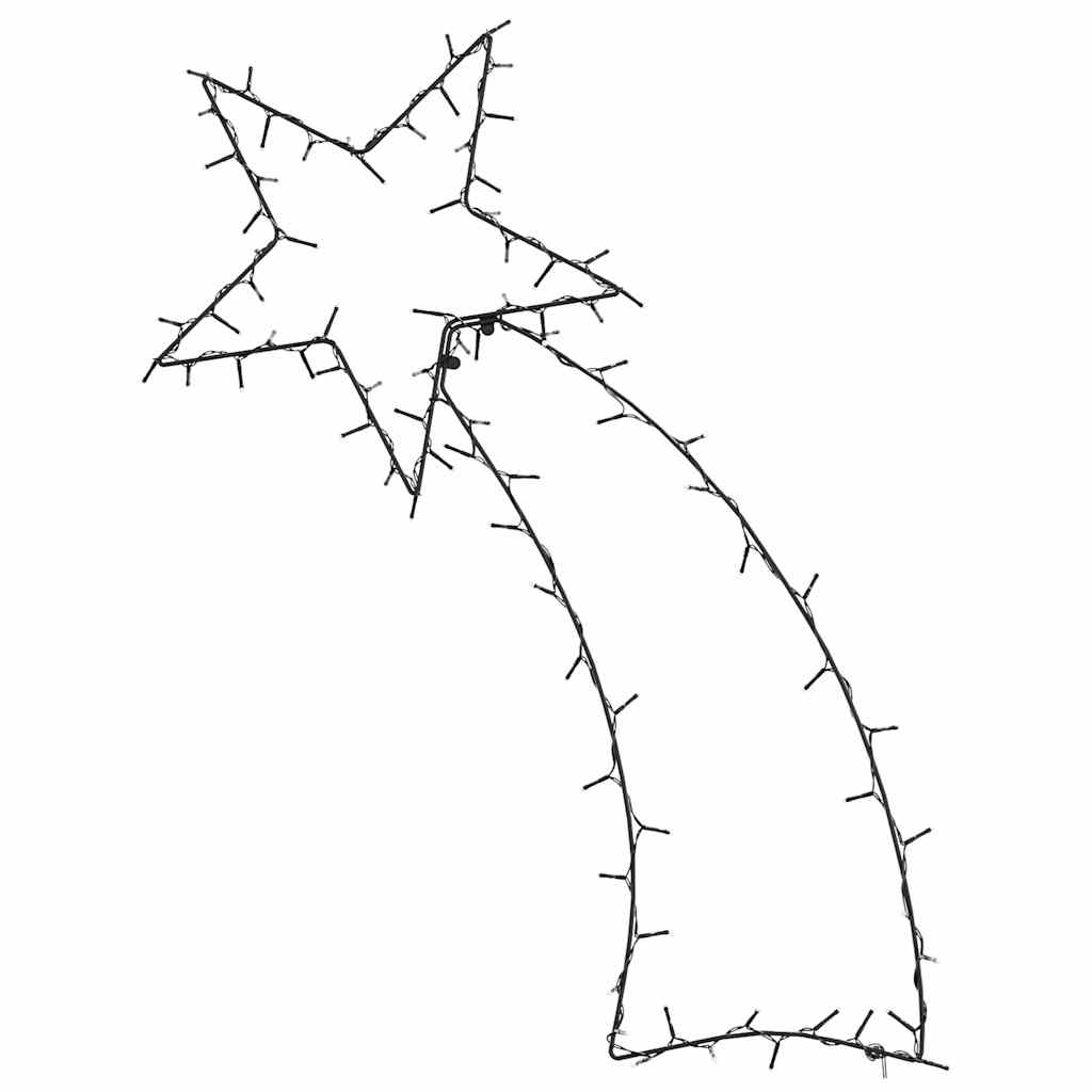 VidaXL Weihnachtslichterkette Sternschnuppen-Silhouette, 115 LEDs, warmweiß