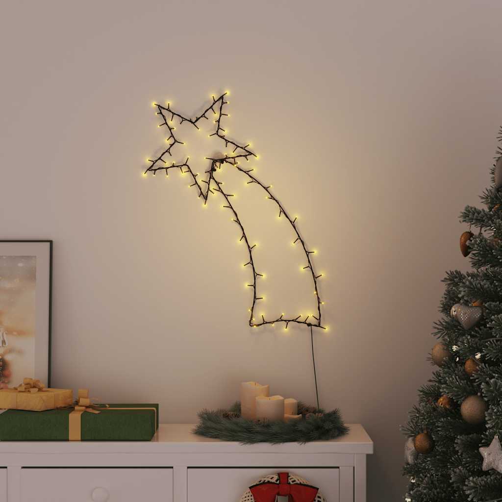 VidaXL Weihnachtslichterkette Sternschnuppen-Silhouette, 115 LEDs, warmweiß