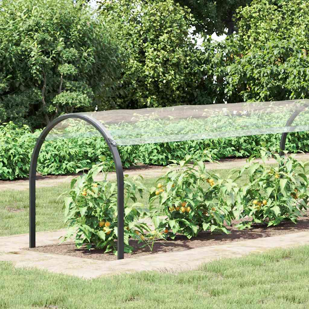 Vidaxl plantenafdekking met zeilringen 1x6 m pvc