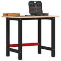 Vidaxl werkbank rechthoekig 100x60x81,5 cm massief beukenhout