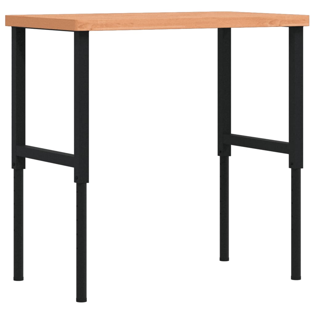 Vidaxl werkbank rechthoekig 100x60x(73-99,5) cm massief beukenhout