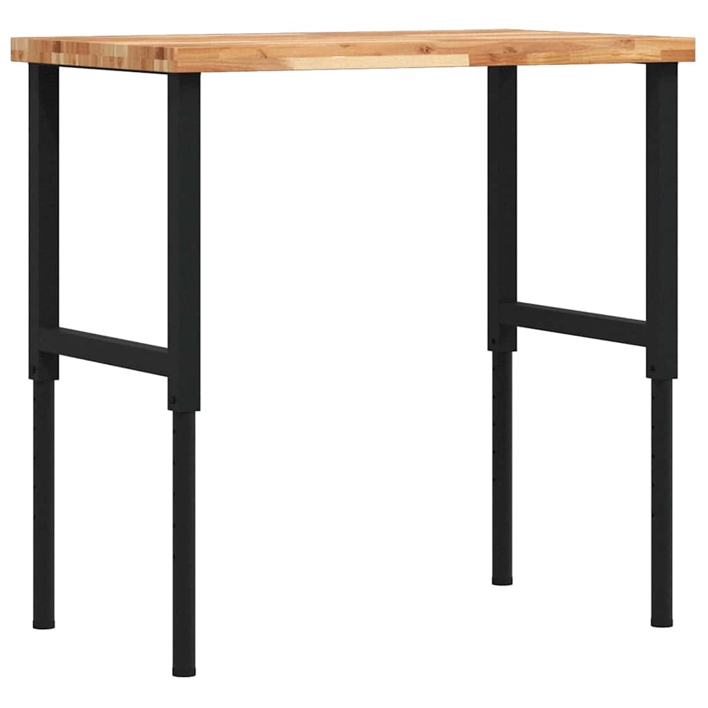 Vidaxl werkbank rechthoekig 100x60x(73-99,5) cm massief acaciahout