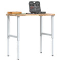 Vidaxl werkbank rechthoekig 100x60x(73-99,5) cm massief acaciahout