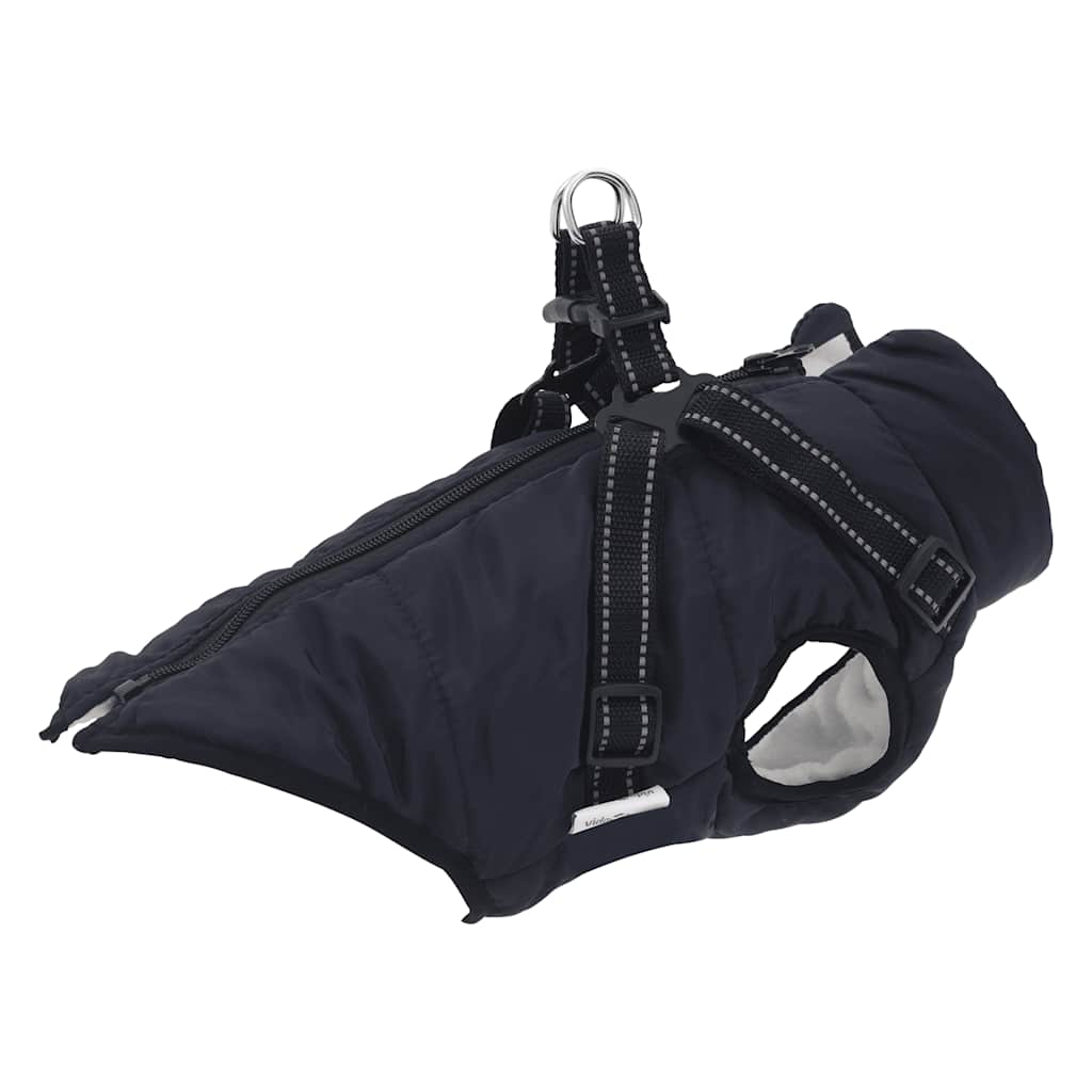 Vidaxl hondenjas met harnas waterdicht reflecterend marineblauw l24