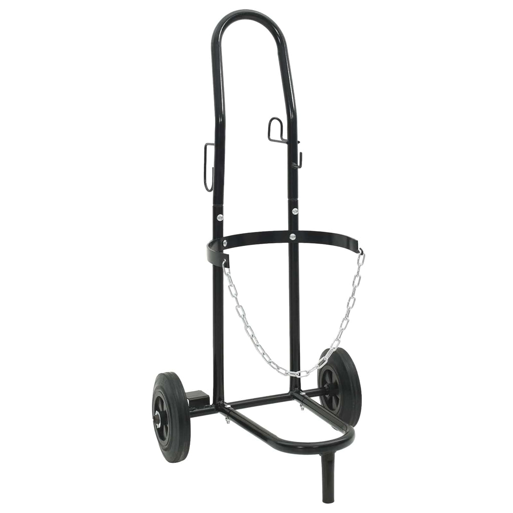 Vidaxl handtrolley zwart en rood 49 x 49 x 101 cm staal