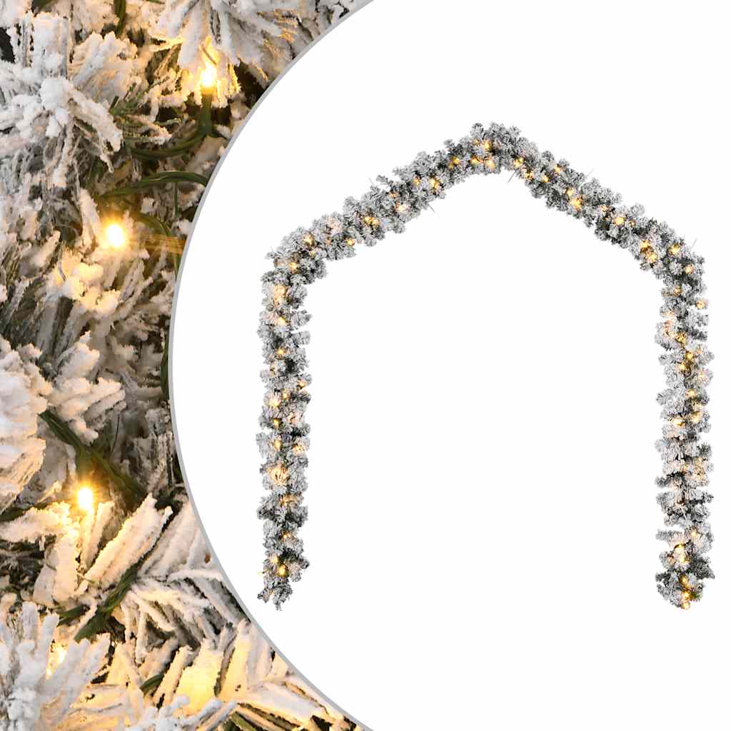VidaXL Weihnachtsgirlande mit LED-Lichtern, 5 m, PVC, grün
