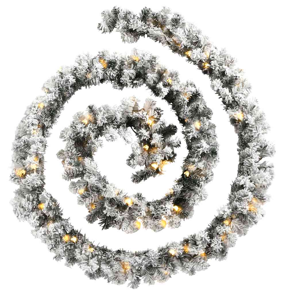 VidaXL Weihnachtsgirlande mit LED-Lichtern, 5 m, PVC, grün