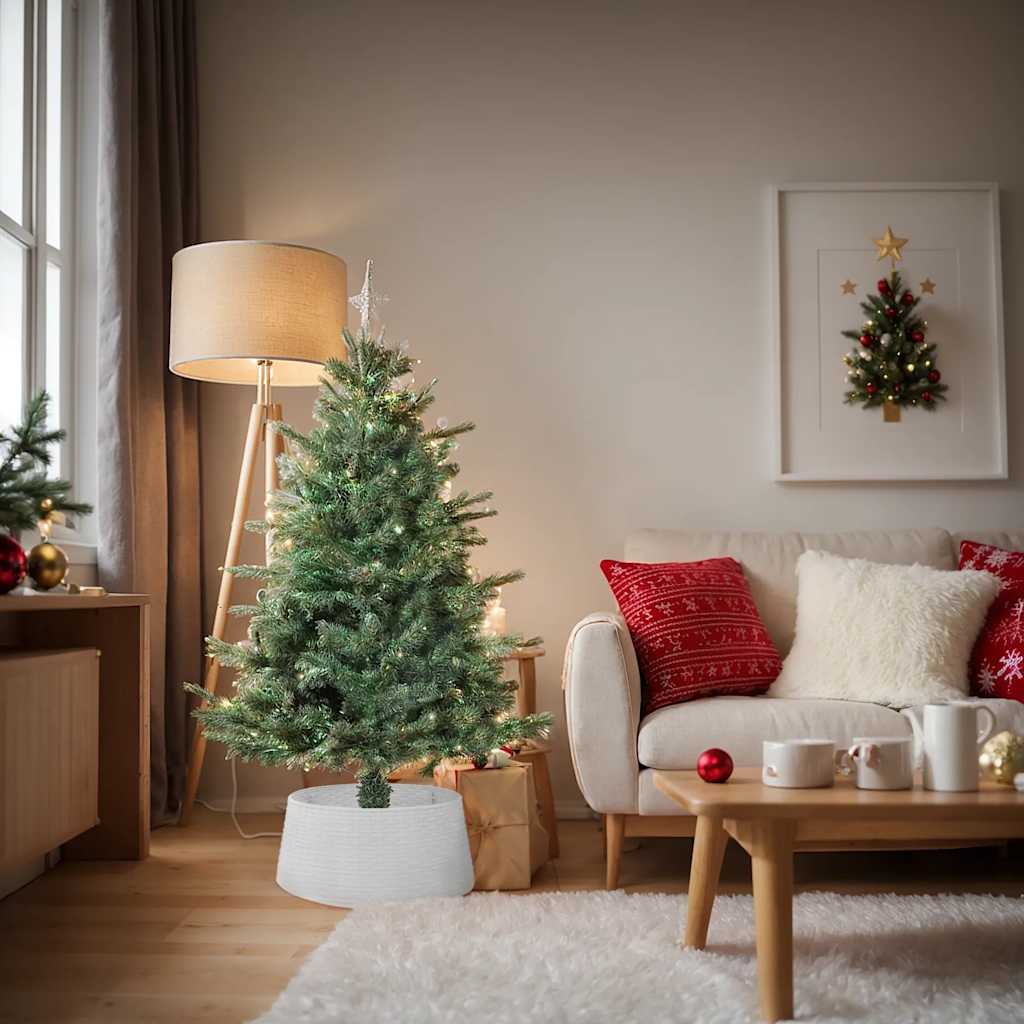 VidaXL Weihnachtsbaumdecke ø56x23 cm Kunststoff weiß