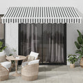 Vidaxl luifel automatisch uittrekbaar 350x250 cm antracietkleur en wit