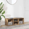 Vidaxl schoenenopbergbank 105x35x35 cm bewerkt hout artisanaal eiken