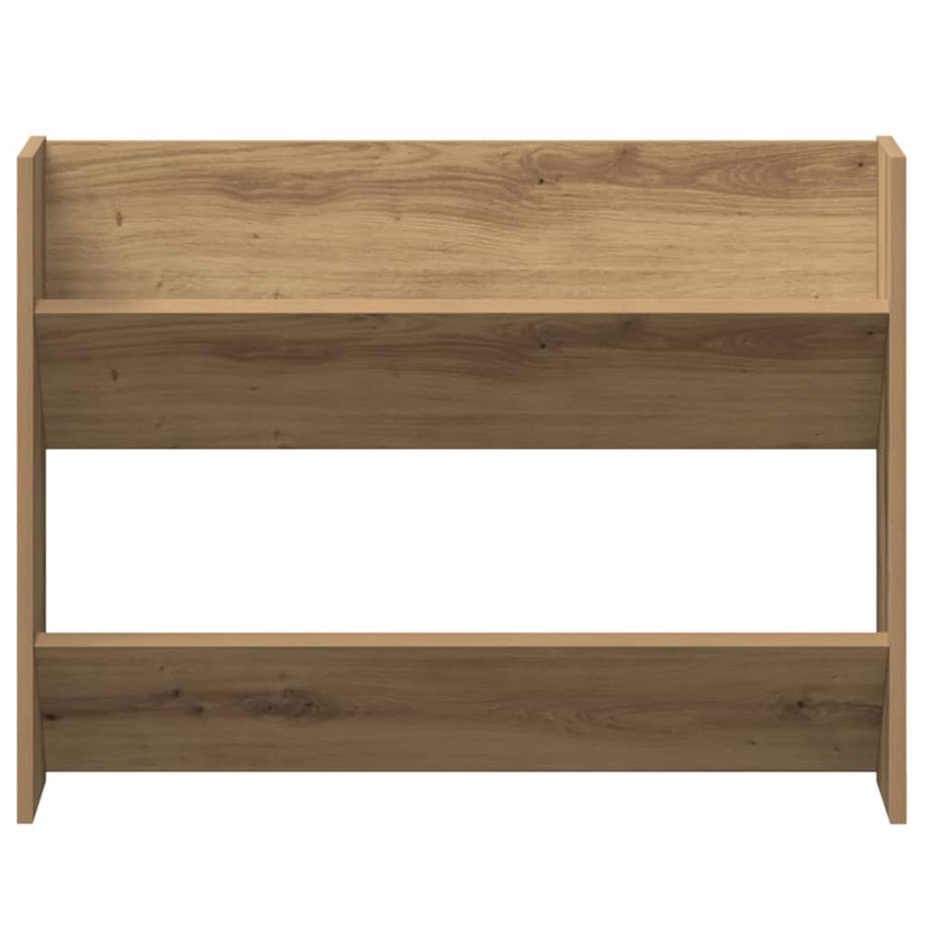 Vidaxl wandschoenenkast 80x18x60 cm bewerkt hout artisanaal eikenkleur